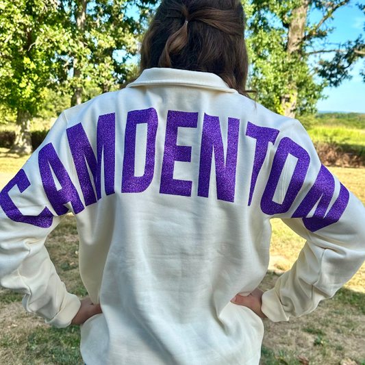 Customized School Spirit Quarter Zip Sweatshirt