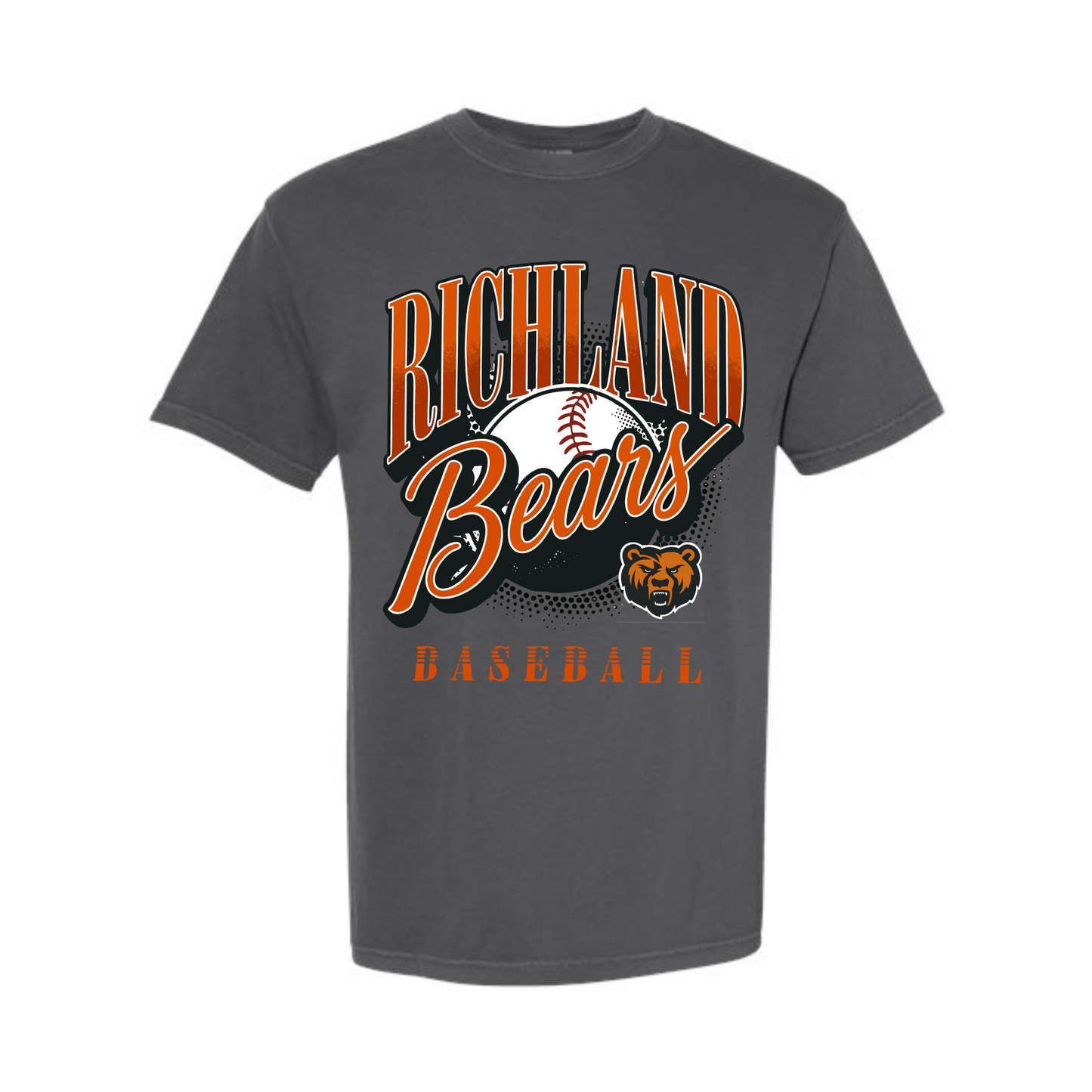Vintage Look Richland Bears Baseball Tee