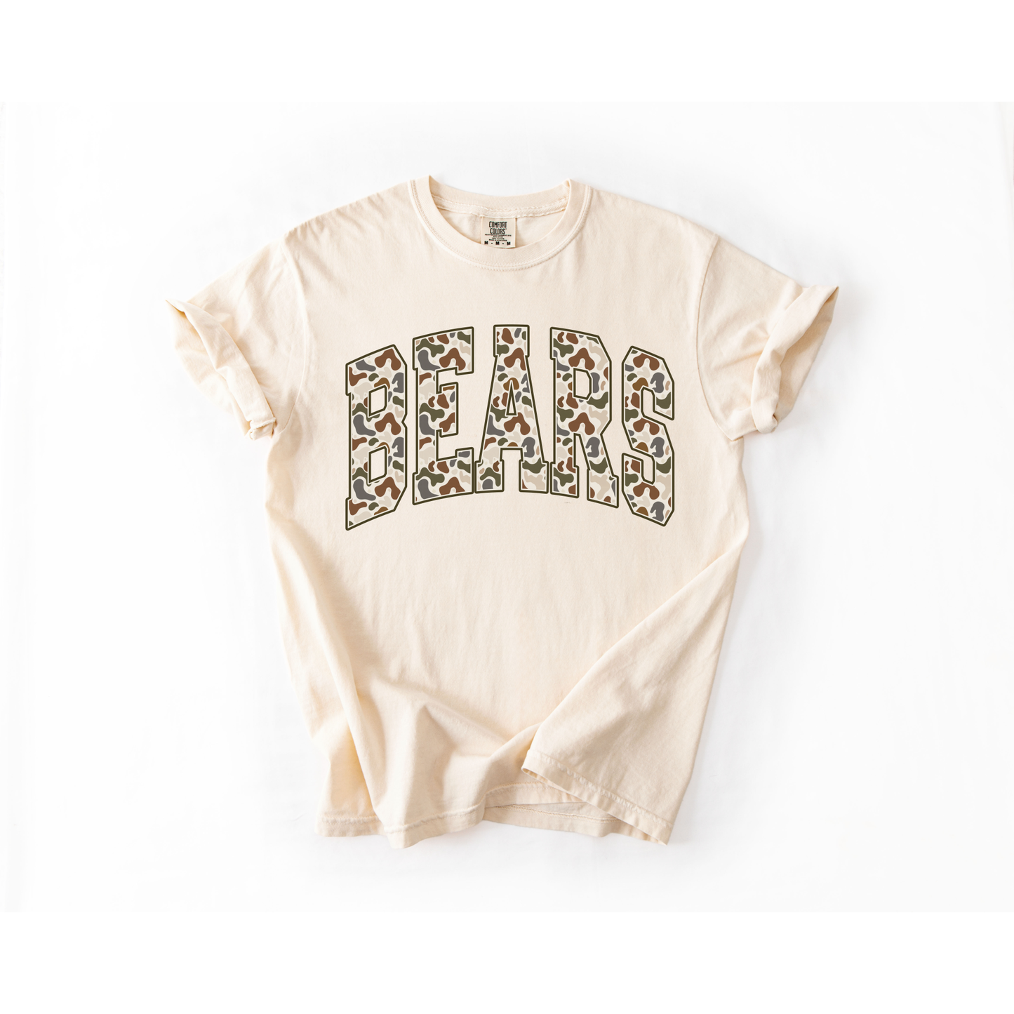 Richland BEARS Comfort Colors® Unisex Tee | Camo Spirit Wear Shirt