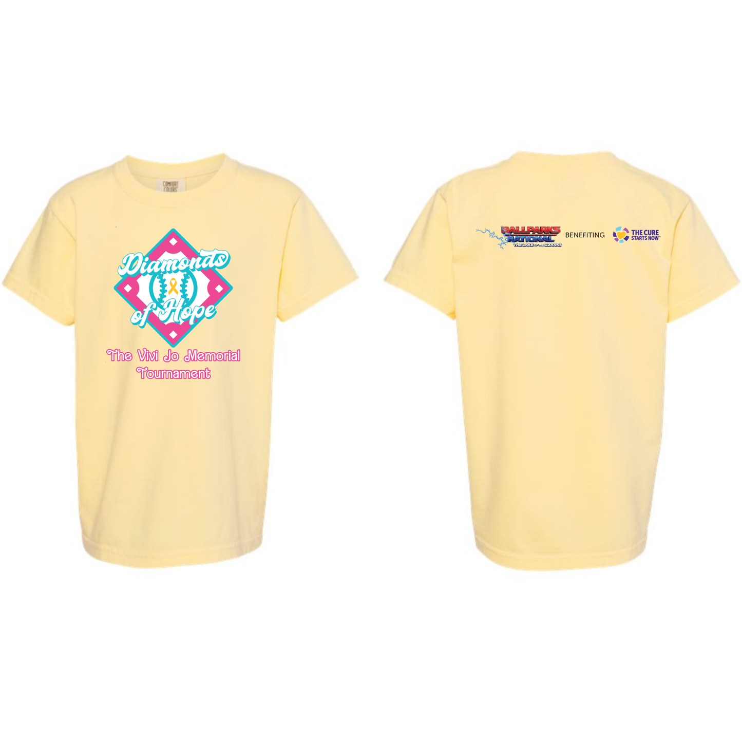 Comfort Colors Diamonds of Hope Fundraiser Tee-Vivi Jo Forever Brave