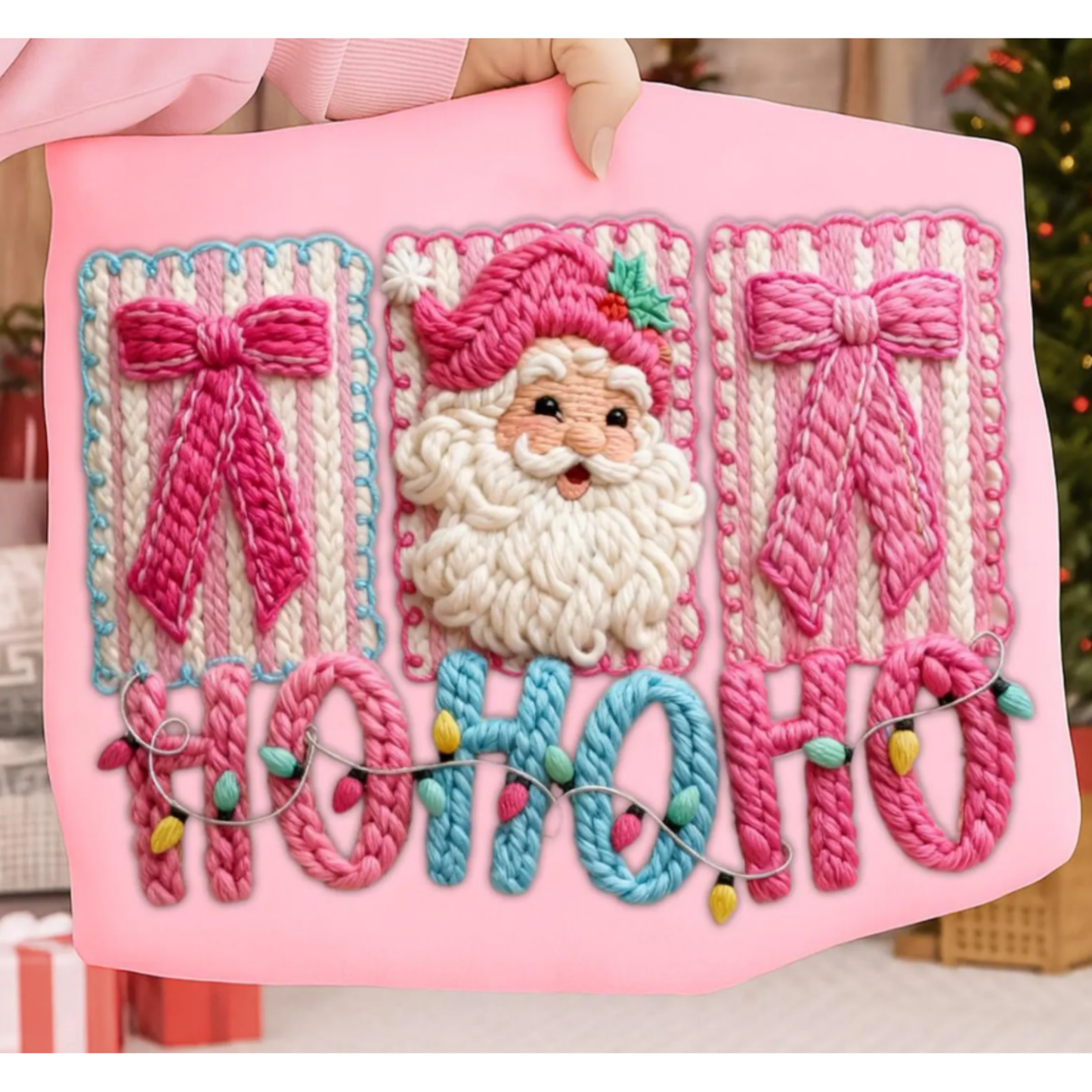 HO HO HO faux Knit