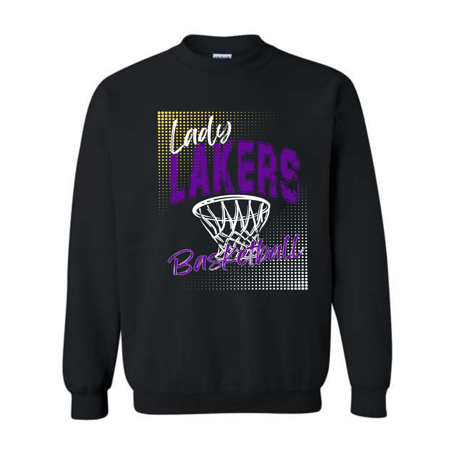 Black Lady Lakers Basketball Sweatshirt