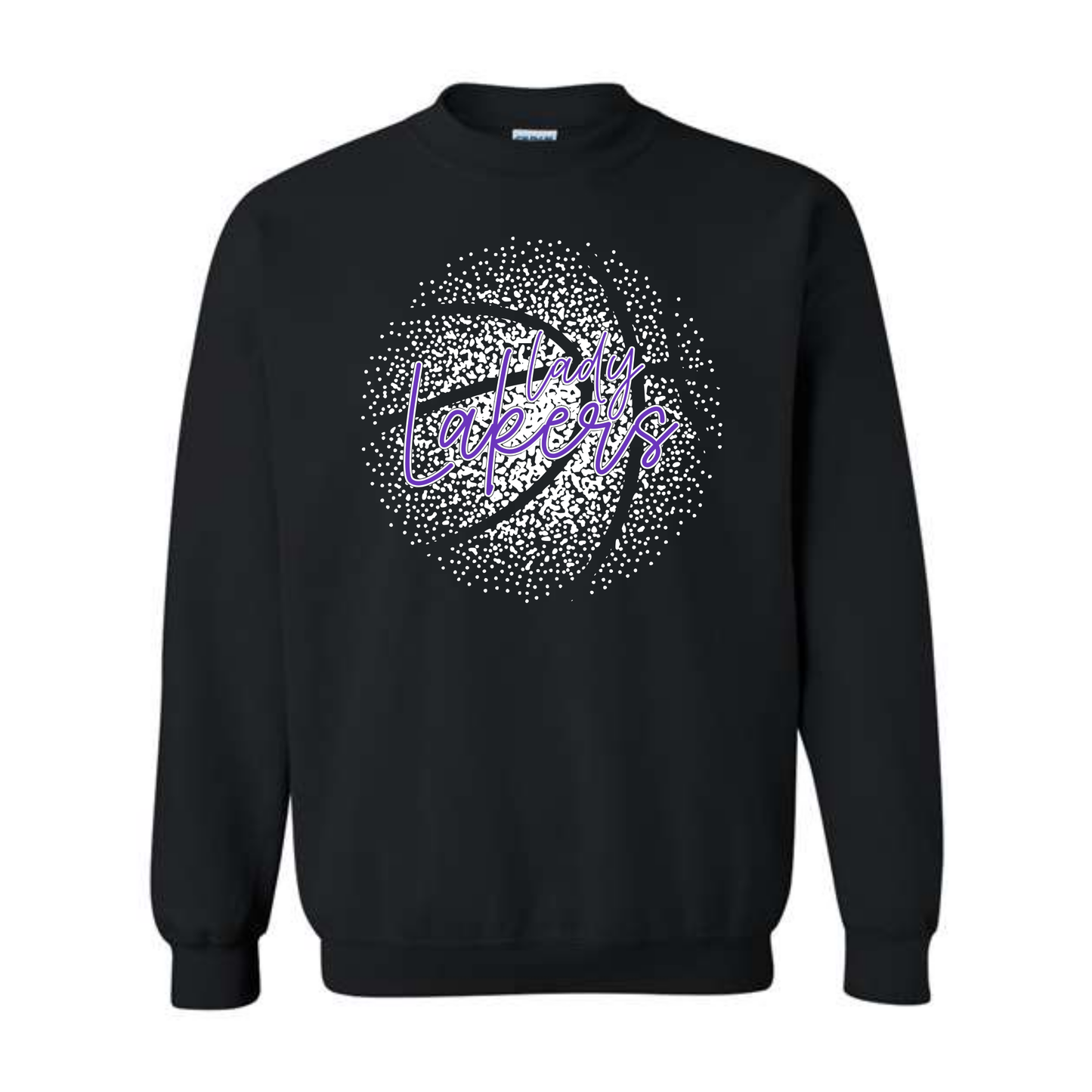 Lady Lakers Black Crewneck Sweatshirt