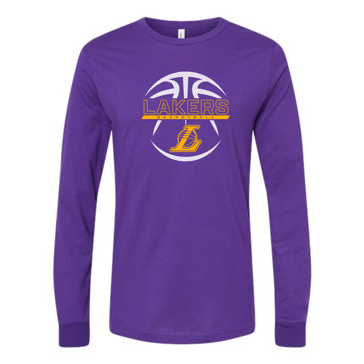 Lakers Basketball Purple Long Sleeve Bella Canvas