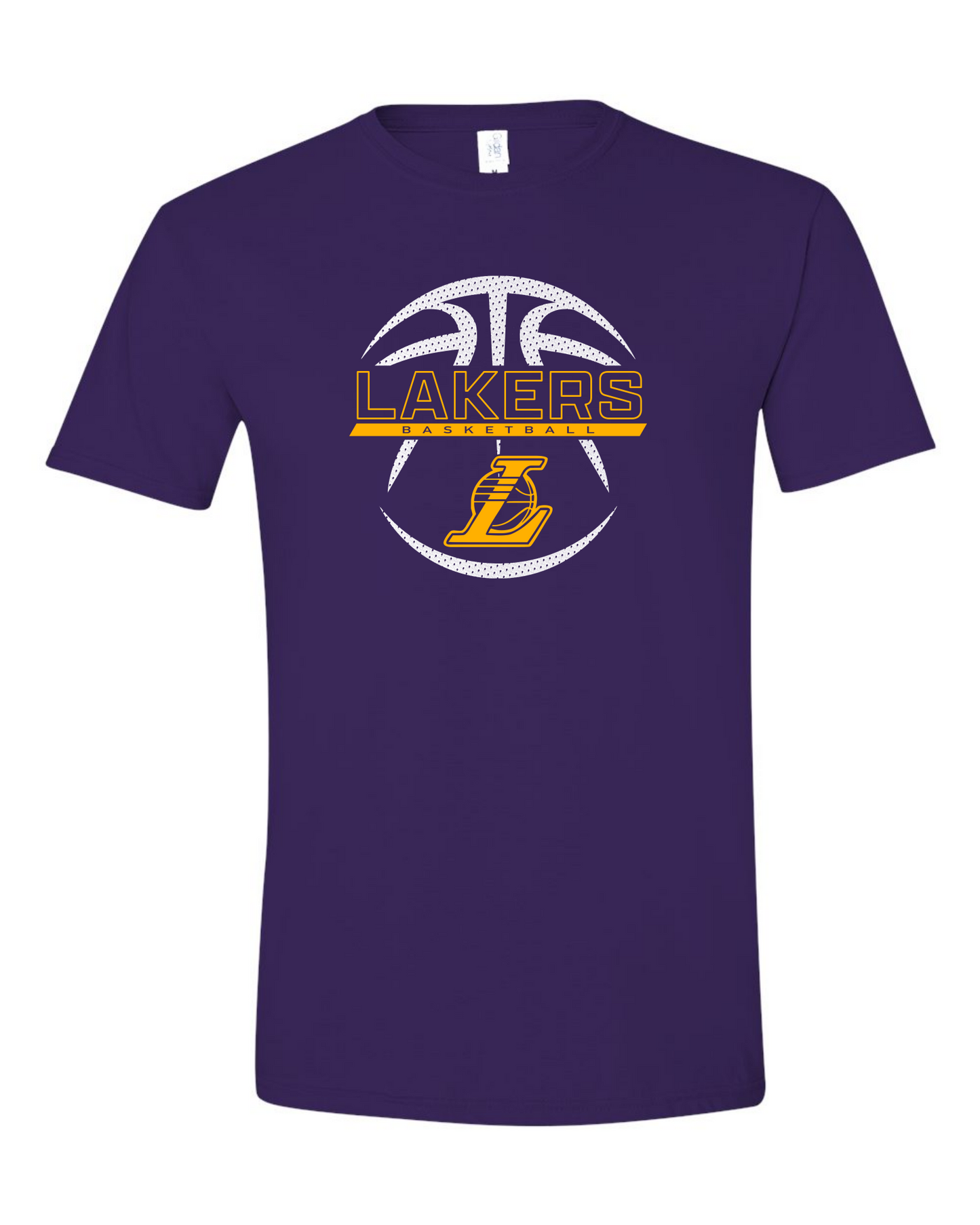 Lakers Basketball Purple Gildan Softstyle Tee