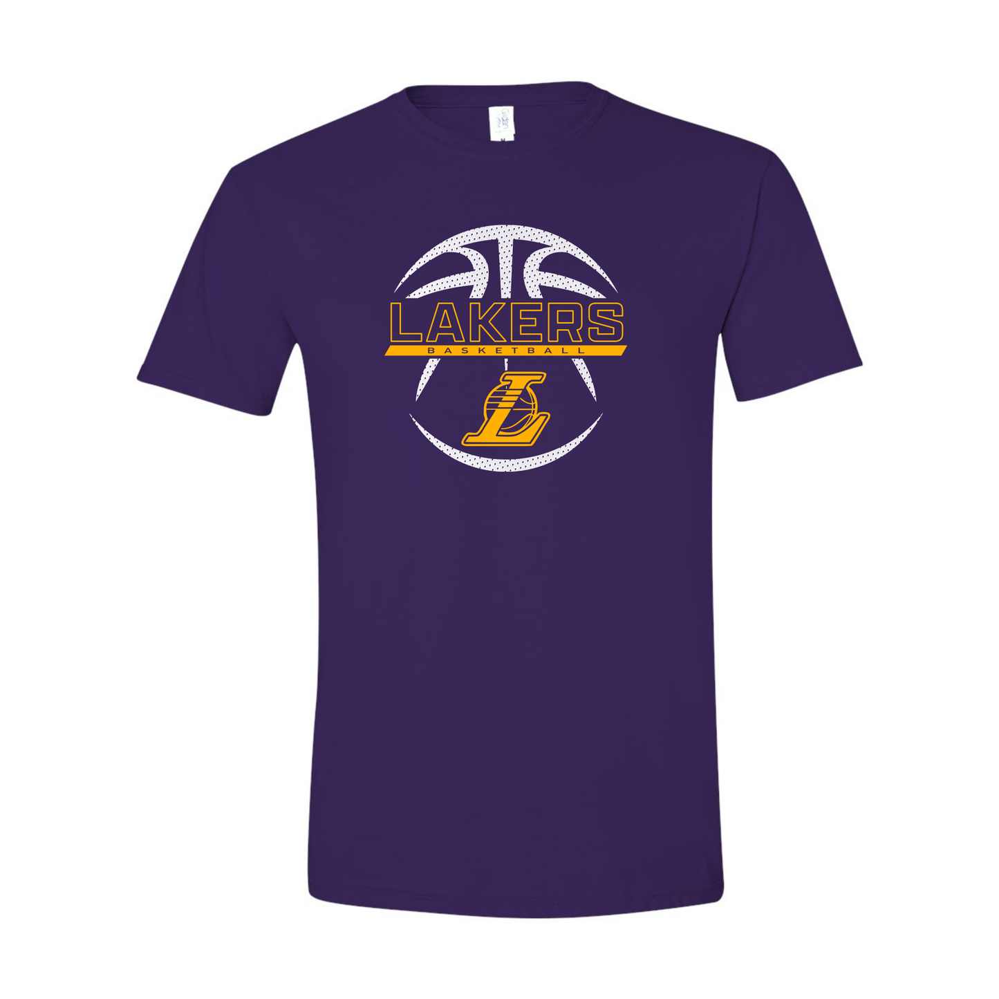 Lakers Basketball Purple Gildan Softstyle Tee