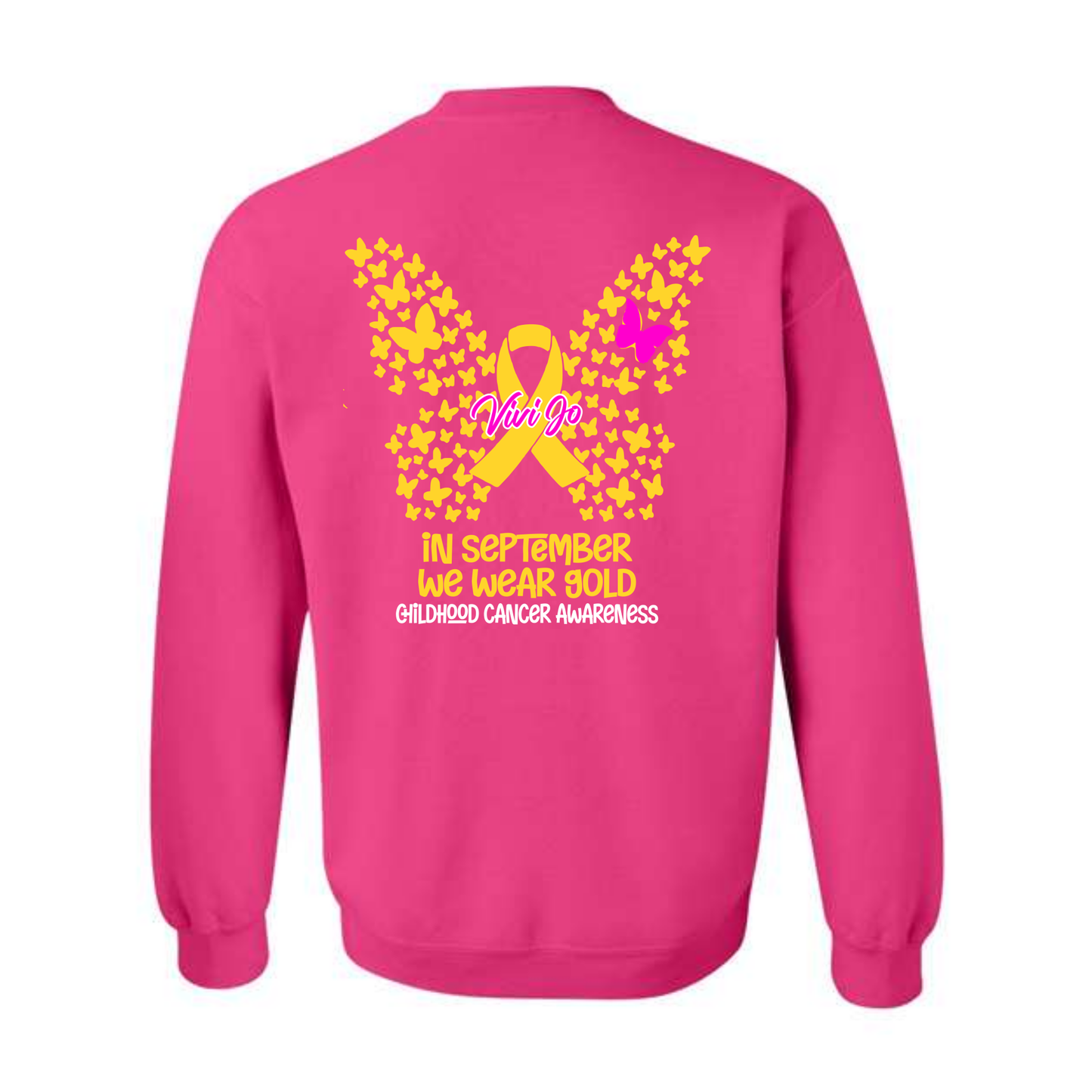 Childhood Cancer Awareness Sweatshirt Pink