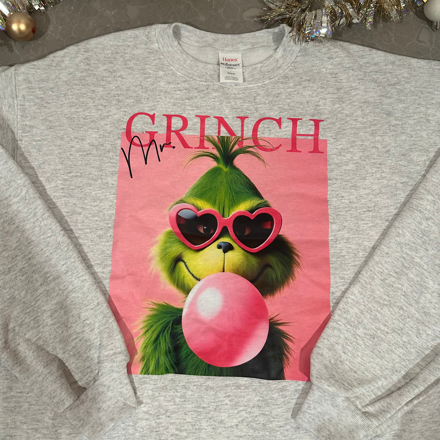Mr. Grinch Bubblegum Crewneck Sweatshirt