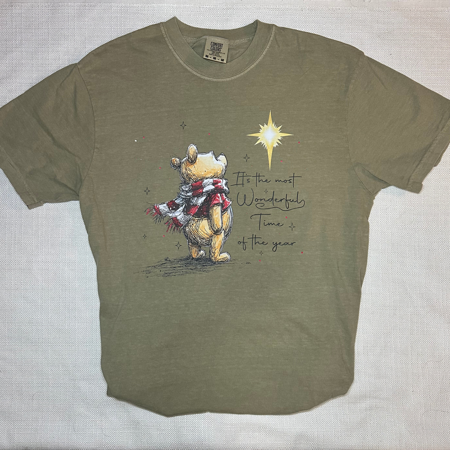 Pooh Bear "It's The Most Wonderful Time of The Year" Comfort Colors Tee