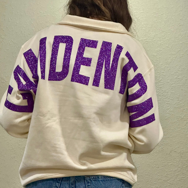 Customized School Spirit Quarter Zip Sweatshirt