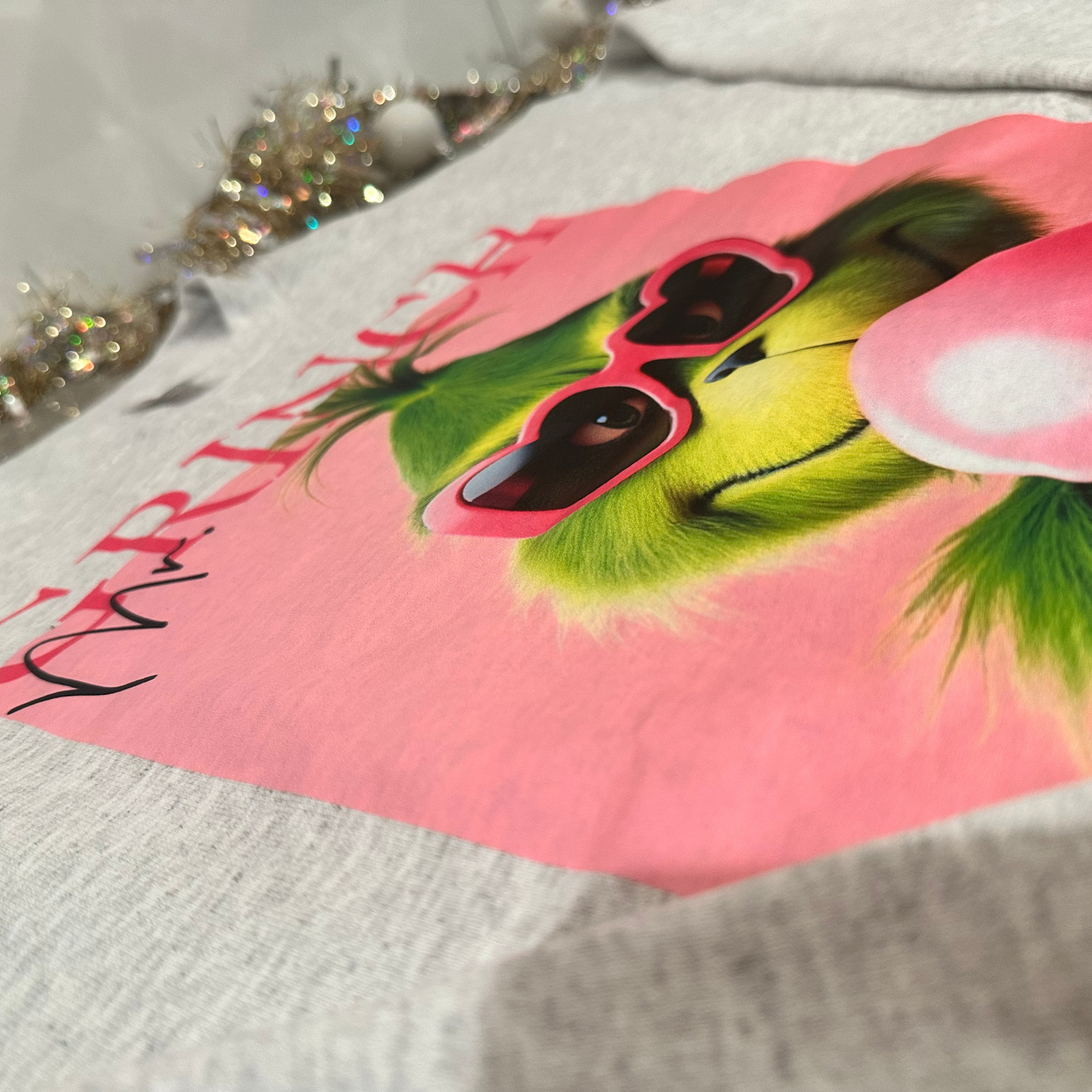 Mr. Grinch Bubblegum Crewneck Sweatshirt