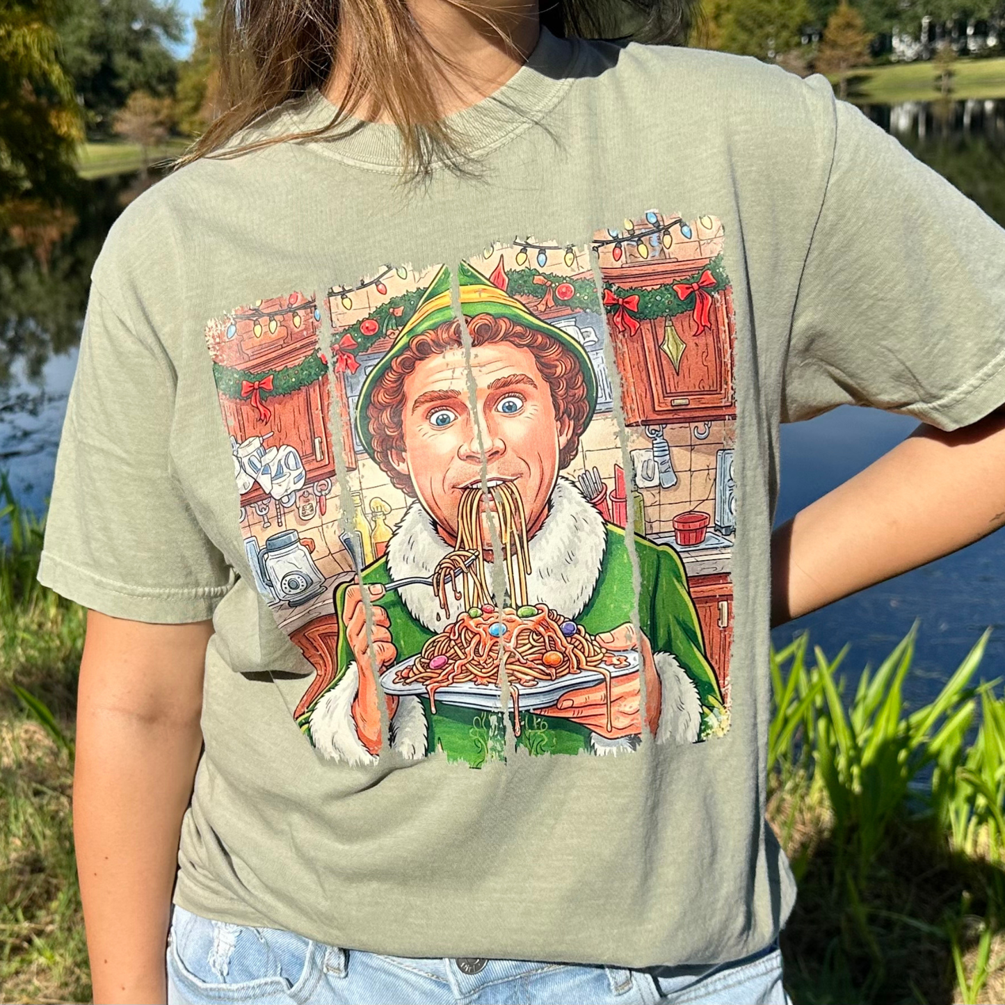 ELF Buddy's Spaghetti Comfort Colors Tee