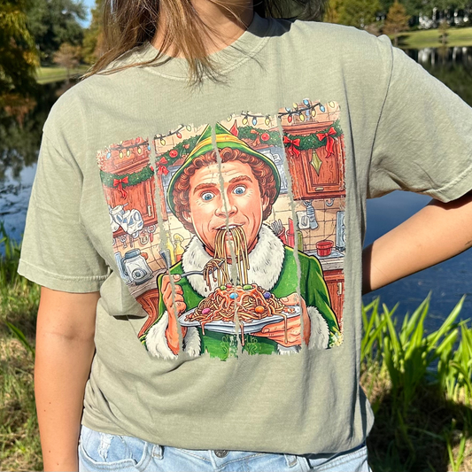 ELF Buddy's Spaghetti Comfort Colors Tee