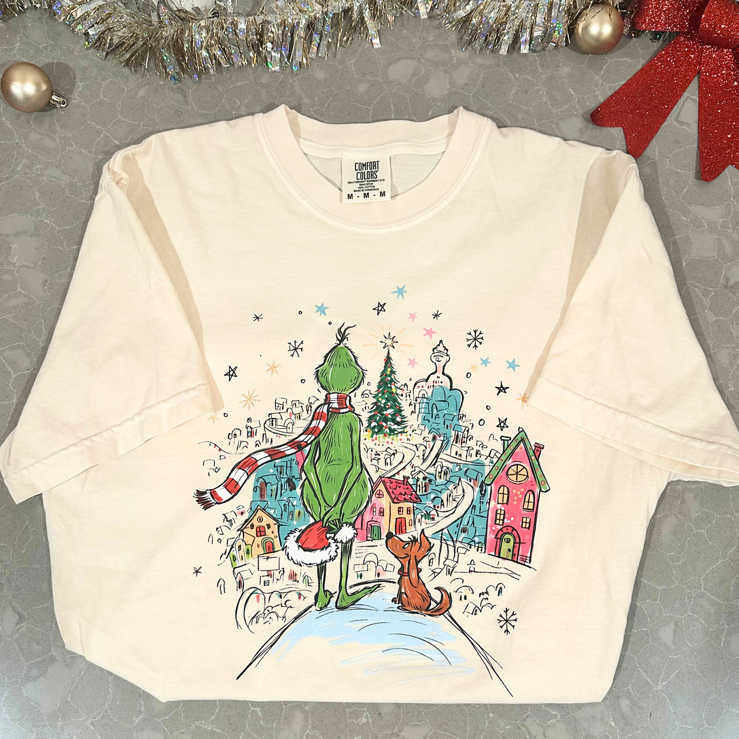 Grinch Whoville Christmas Comfort Colors Tee