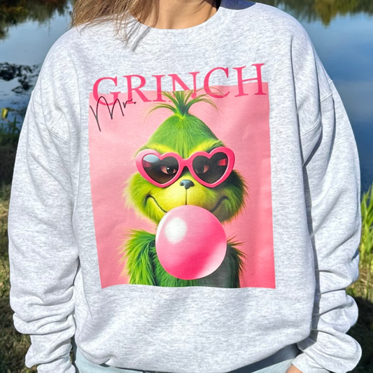 Mr. Grinch Bubblegum Crewneck Sweatshirt