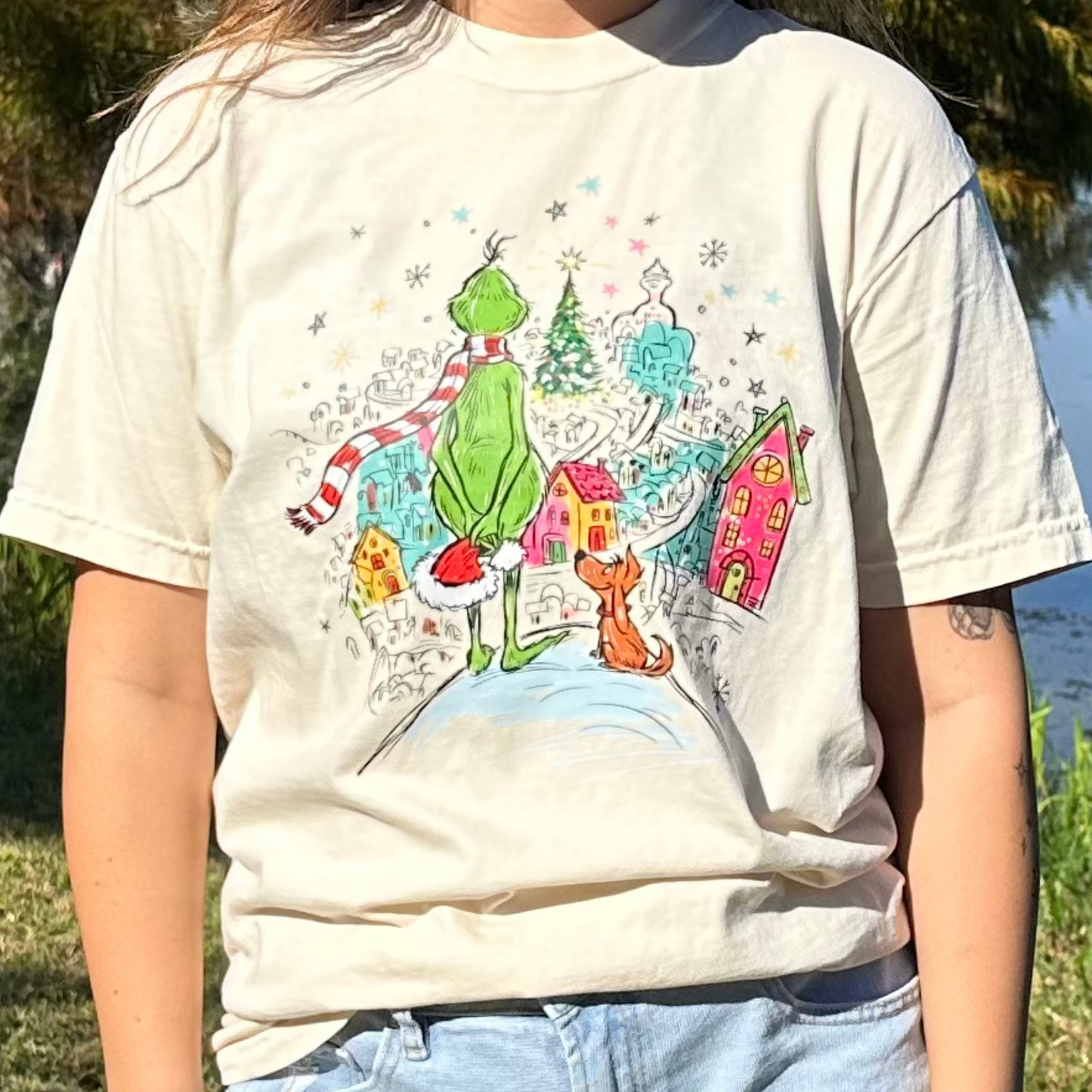 Grinch Whoville Christmas Comfort Colors Tee