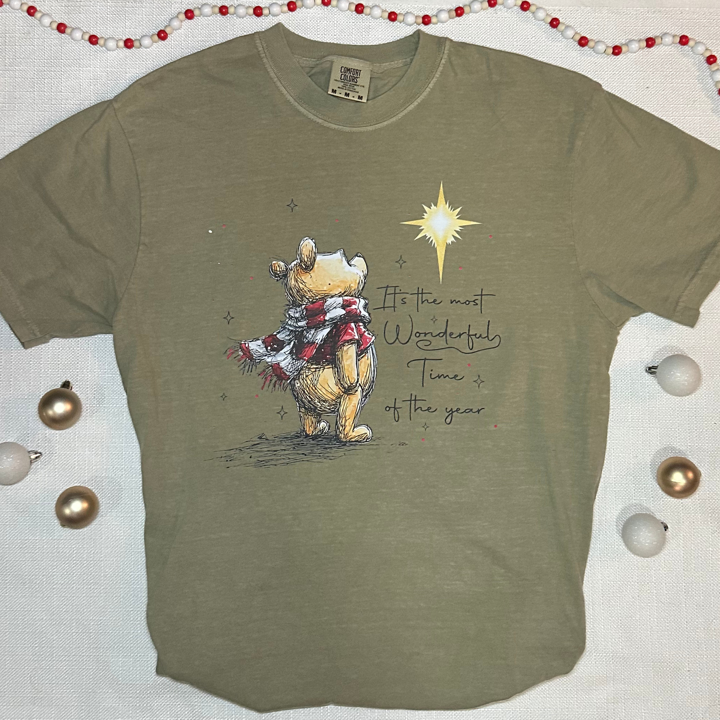 Pooh Bear "It's The Most Wonderful Time of The Year" Comfort Colors Tee