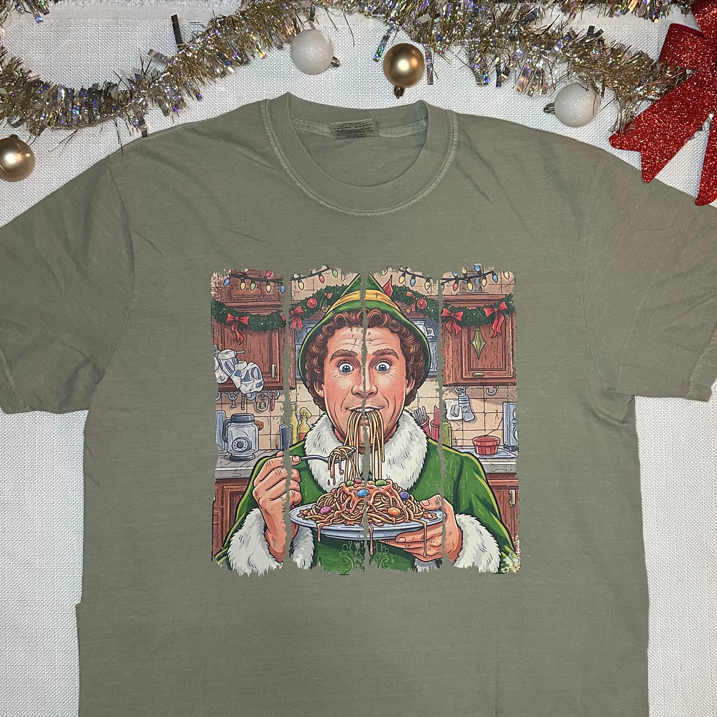 ELF Buddy's Spaghetti Comfort Colors Tee