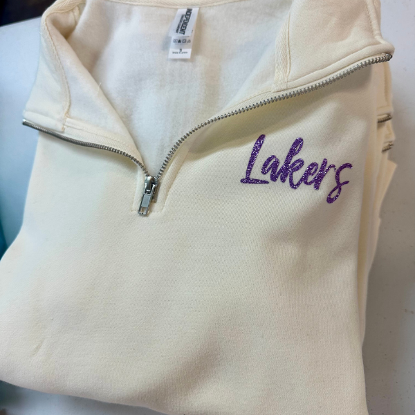 Customized School Spirit Quarter Zip Sweatshirt