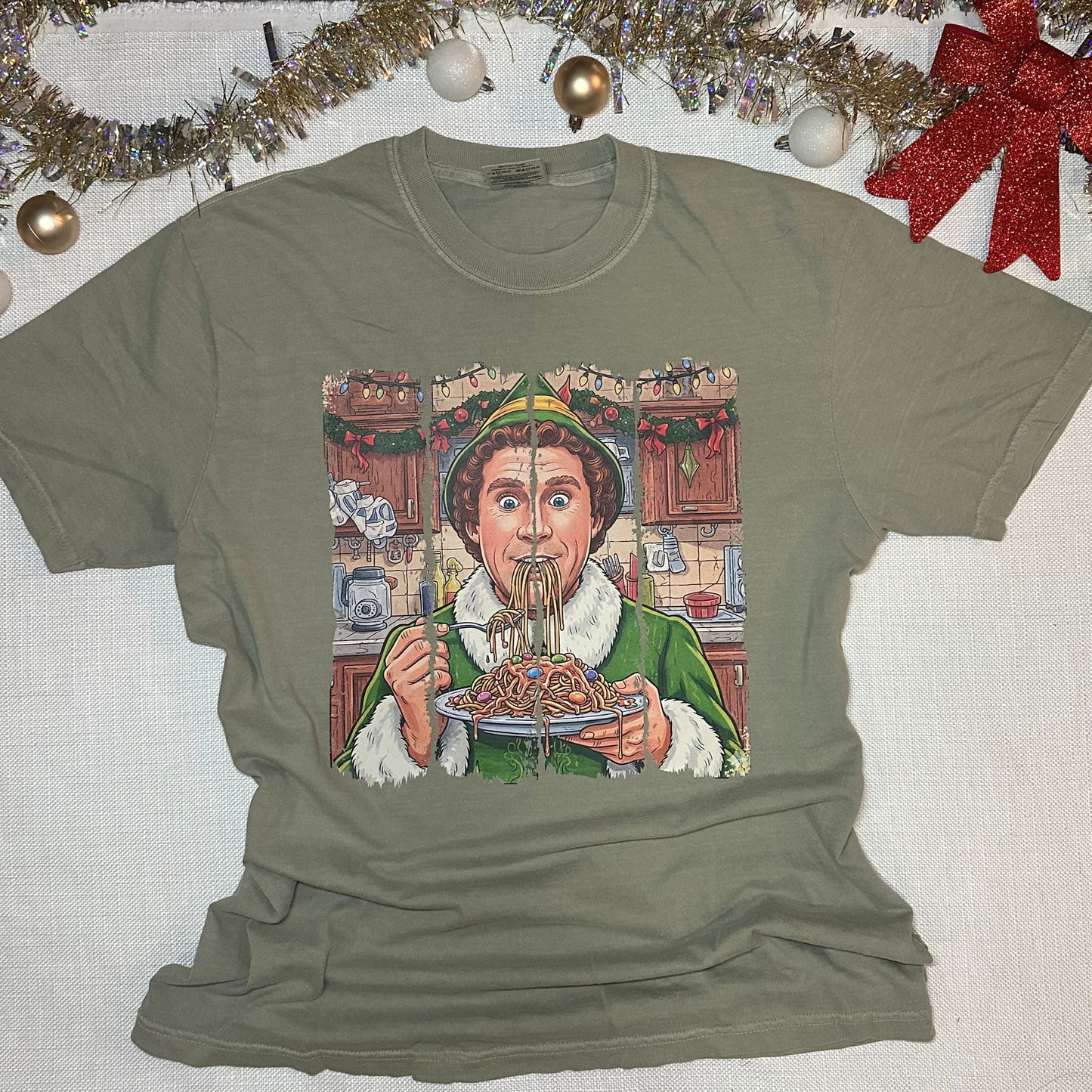 ELF Buddy's Spaghetti Comfort Colors Tee