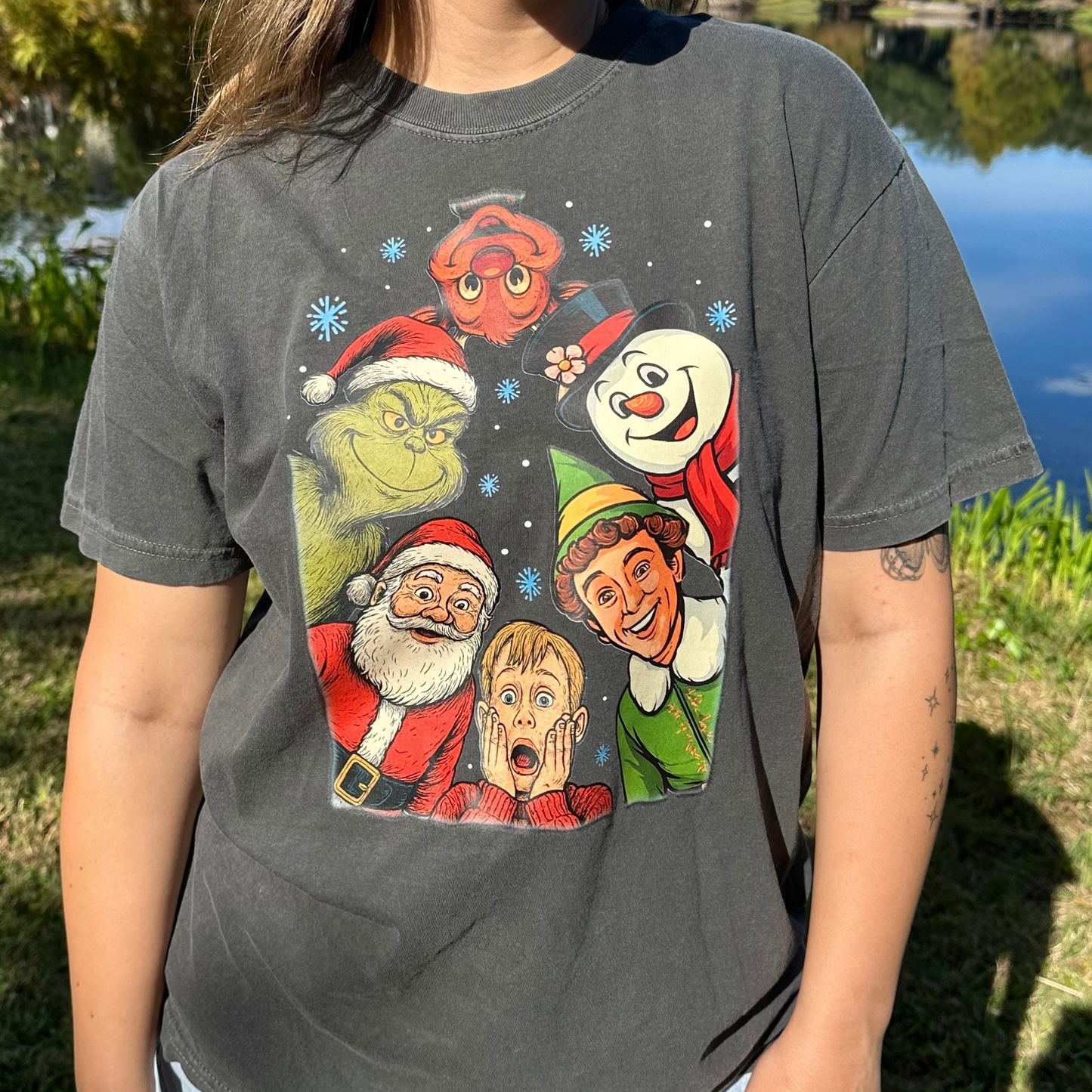 Classic Christmas Movie Characters Comfort Colors Tee
