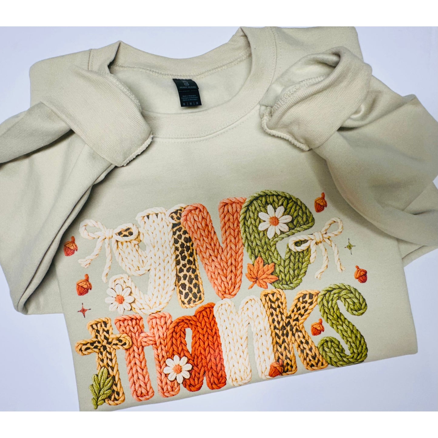 Give Thanks Faux Knitted