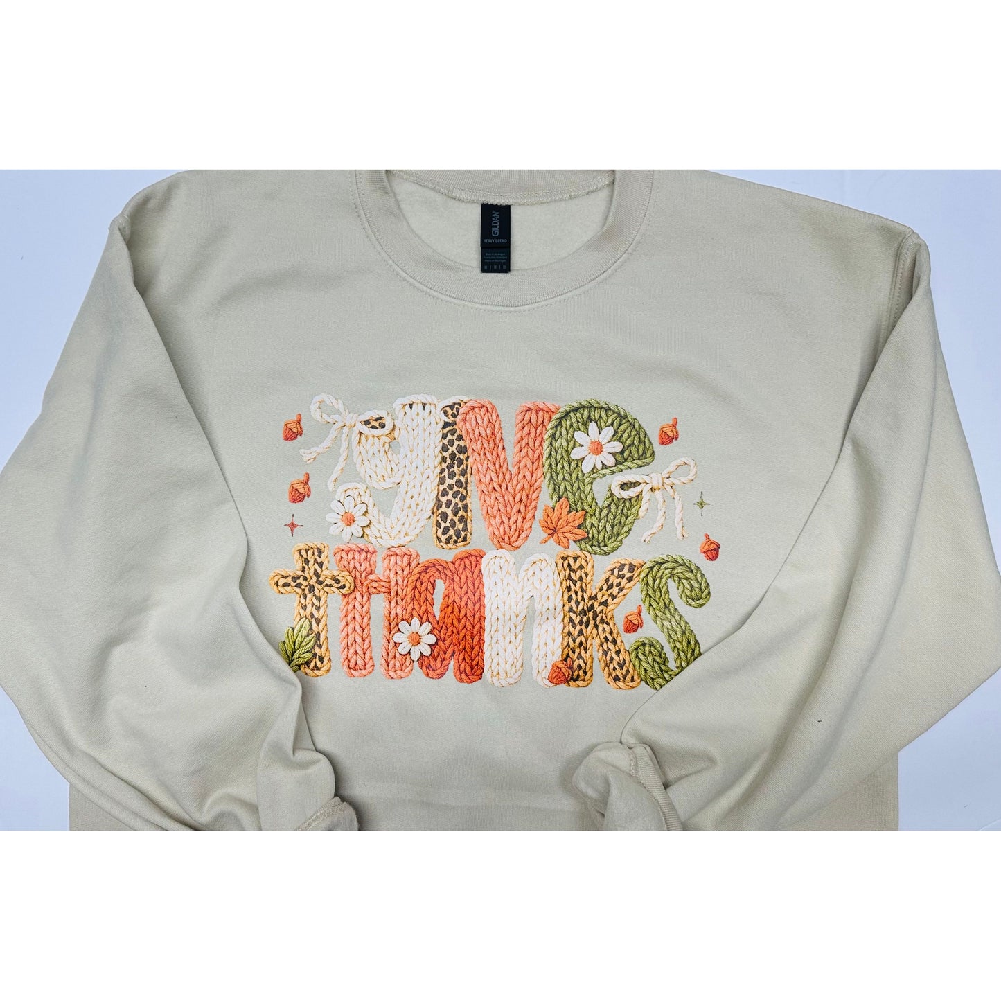 Give Thanks Faux Knitted