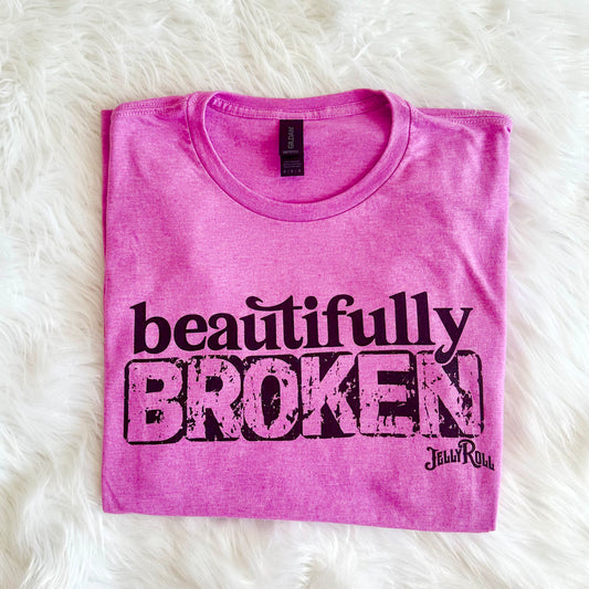 Beautifully Broken Graphic Tee- Jelly Roll Inspired Unisex T-Shirt - Sweatshirt and Plus Size Options Available