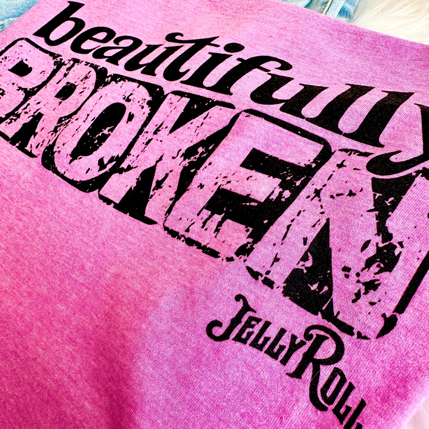 Beautifully Broken Graphic Tee- Jelly Roll Inspired Unisex T-Shirt - Sweatshirt and Plus Size Options Available