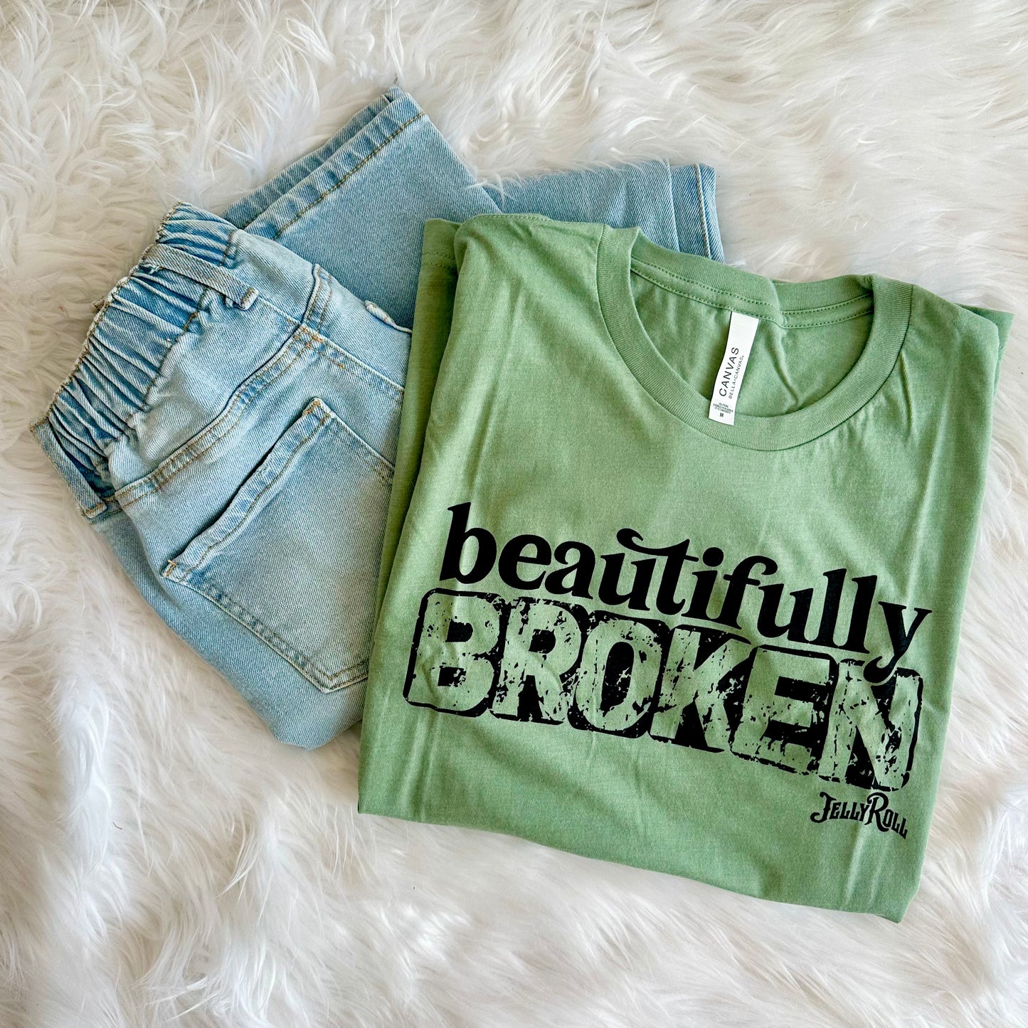 Beautifully Broken Graphic Tee- Jelly Roll Inspired Unisex T-Shirt - Sweatshirt and Plus Size Options Available