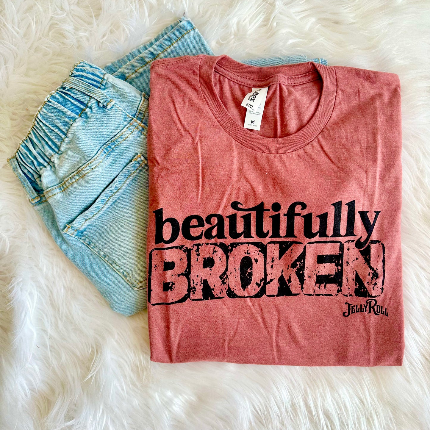 Beautifully Broken Graphic Tee- Jelly Roll Inspired Unisex T-Shirt - Sweatshirt and Plus Size Options Available