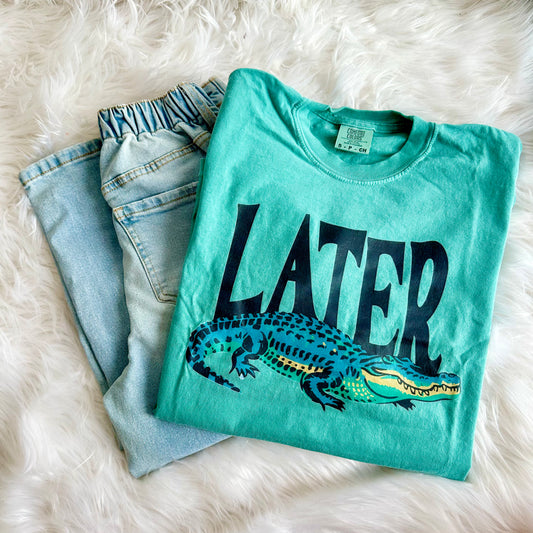 Lator Gator Comfort Colors Graphic Tee- Retro Funny Gator Shirt