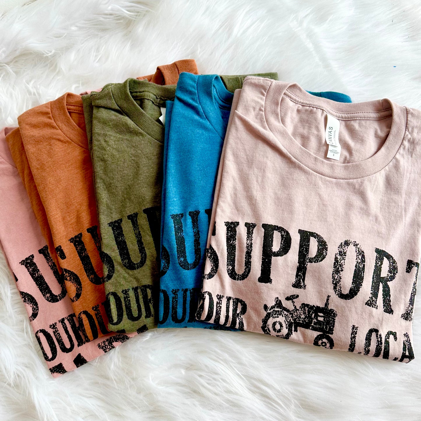 Support Your Local Farmers Tee & Sweatshirt I Rustic Farm Life Graphic