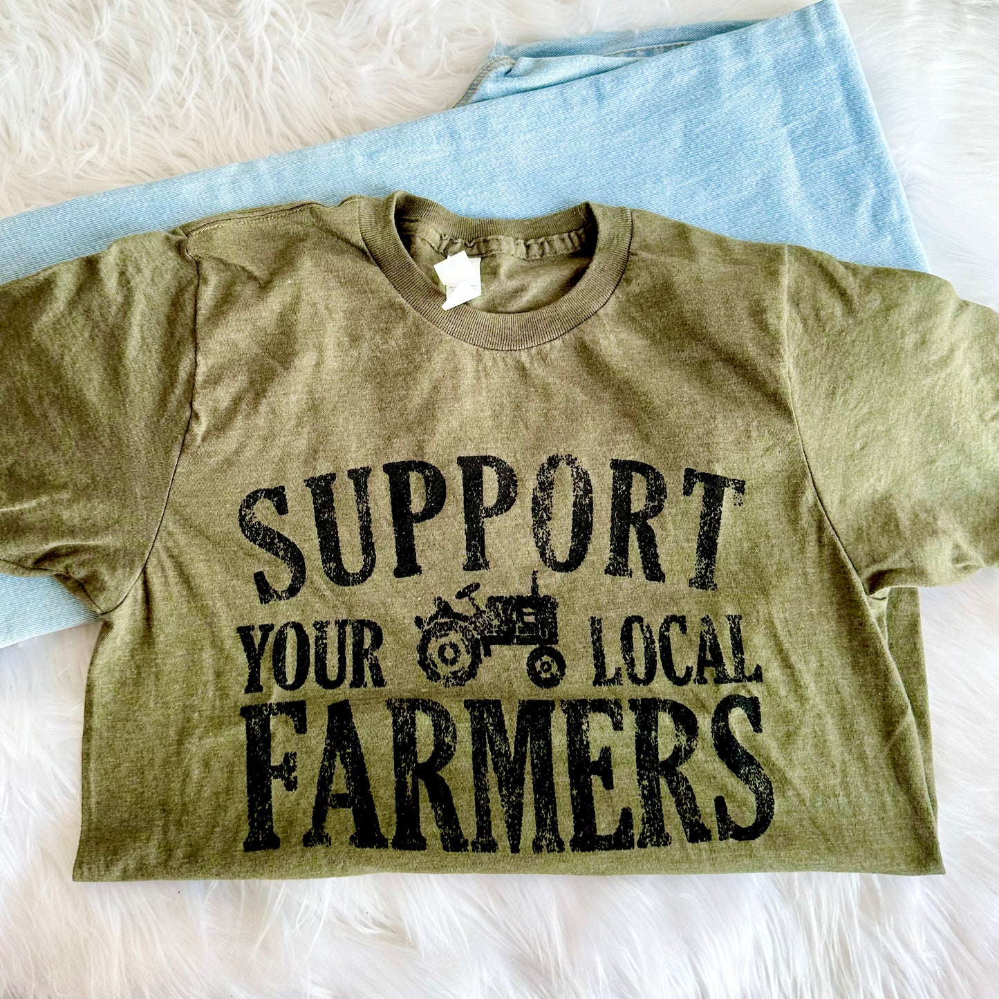 Support Your Local Farmers Tee & Sweatshirt I Rustic Farm Life Graphic