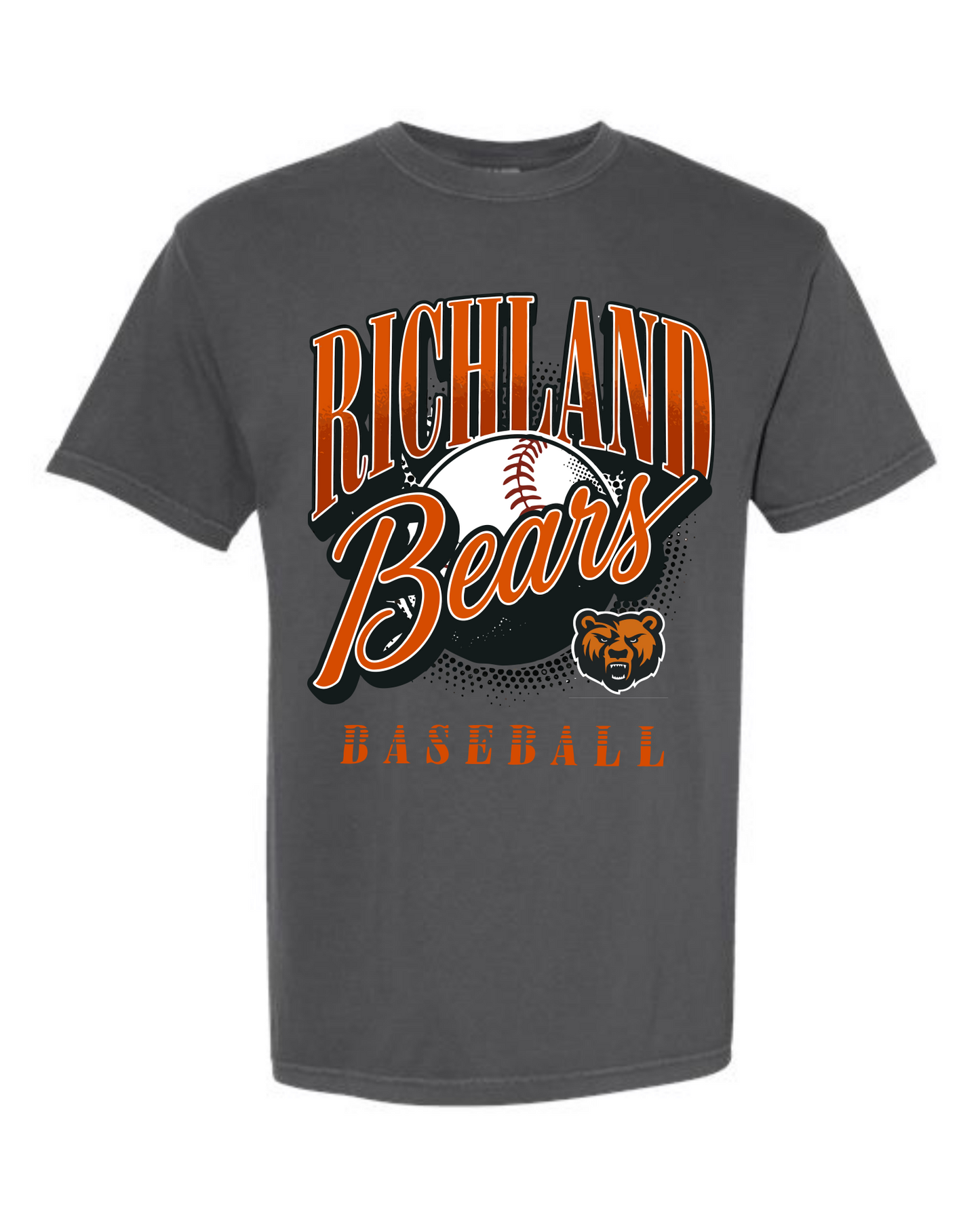 Vintage Look Richland Bears Baseball Tee