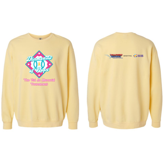 Comfort Colors Diamonds of Hope Fundraiser Crewneck Sweatshirt-Vivi Jo Forever Brave