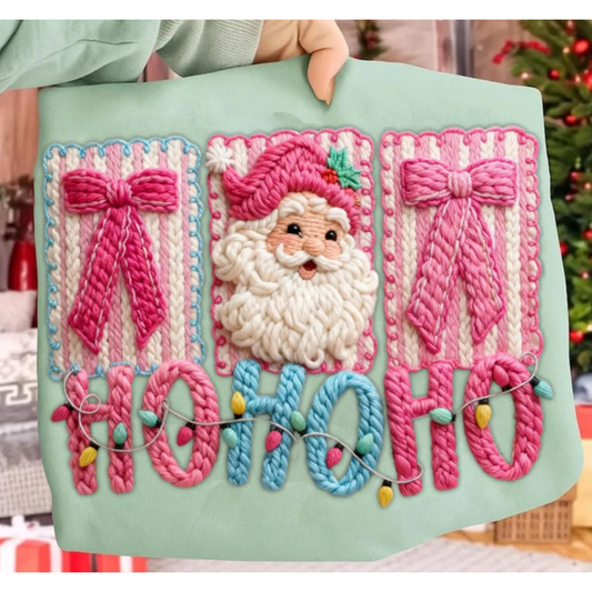 HO HO HO faux Knit