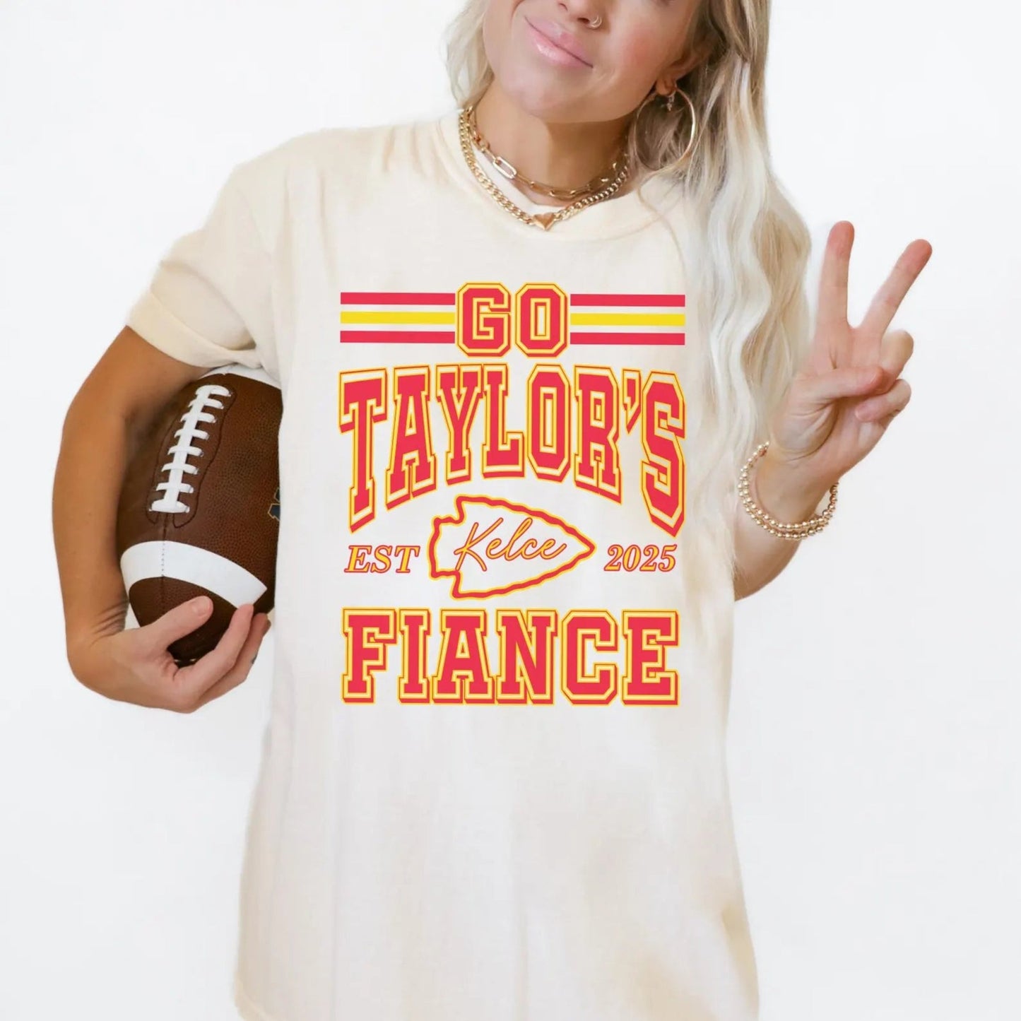 Go Taylor's Fiancé Tee I Kelce Football Game Day Shirt I Available in Sweatshirts and Plus Sizes