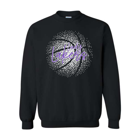 Lady Lakers Black Crewneck Sweatshirt