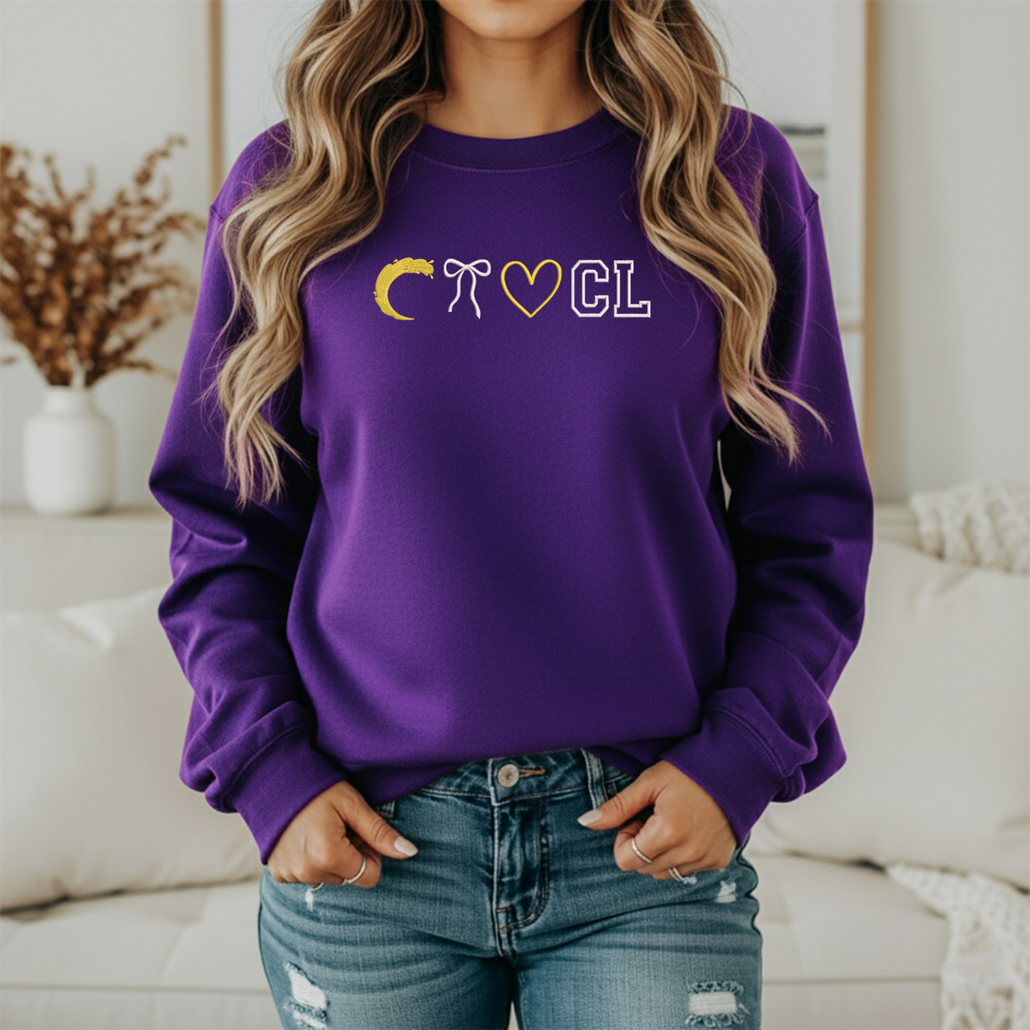 Embroidered Camdenton Lakers Crewneck