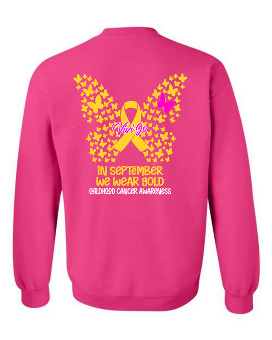Childhood Cancer Awareness Sweatshirt Pink