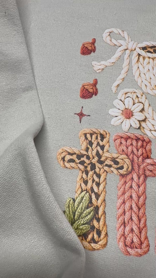 Give Thanks Faux Knitted