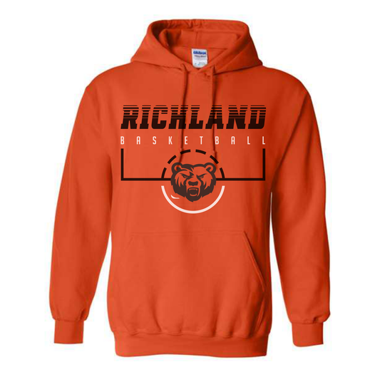 Orange Richland Basketball Hoodie